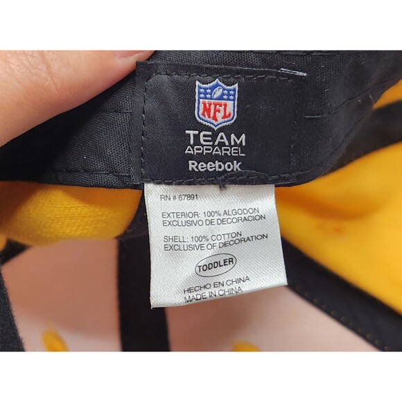 Pittsburgh Steelers Hat Cap Strap Back NFL Football Yellow Toddler Reebok - Picture 5 of 5